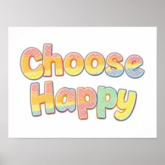 Vrolijke en Positieve Kinderen Typografie Poster (Voorkant)