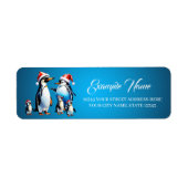 Vrolijke en uitnodigende kerstillustratie etiket (Voorkant)