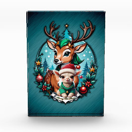 Vrolijke en uitnodigende kerstillustratie fotoblokken