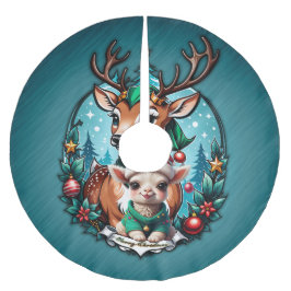 Vrolijke en uitnodigende kerstillustratie kerstboom rok