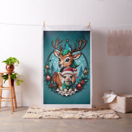 Vrolijke en uitnodigende kerstillustratie stof