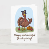 Vrolijke en vrolijke Thanksgiving Bedankkaart (Voorkant)