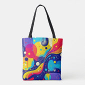 Vrolijke Energy Flow Art Tote Bag (Achterkant)