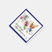 Vrolijke engelen van rood, groen, blauw, in de zon servet (Hoek)