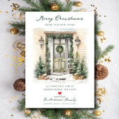 Vrolijke Entryway Christmas New Home Verhuizen Aankondiging