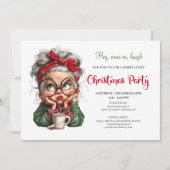 Vrolijke Feestdag Oma Strip Kerstmis Viering Kaart (Voorkant)