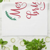 vrolijke feestdag theedoek (Gevouwen)