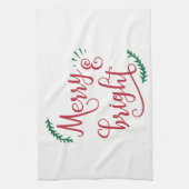 vrolijke feestdag theedoek (Verticaal)