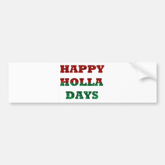 vrolijke feestdagen bumpersticker (Voorkant)