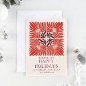 Vrolijke Feestdagen Foto Moderne Krachtige Rode Bl Feestdagenkaart