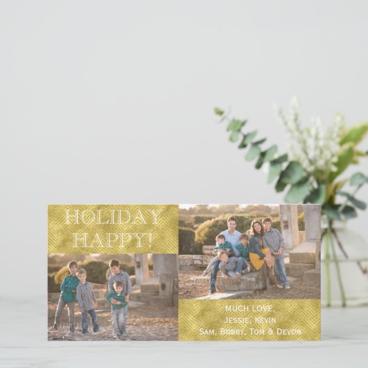 "VROLIJKE FEestDAGEN" Fotokaart/witte envelop Feestdagenkaart (Staand voorkant)