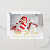 Vrolijke feestdagen geboorteaankondiging (Voorkant / Achterkant)