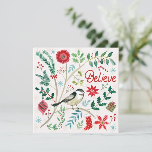 Vrolijke Feestdagen - Geloof Feestdagenkaart (Staand voorkant)