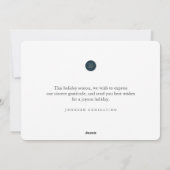 Vrolijke Feestdagen Moderne Kerstballen en Denneng Feestdagenkaart (Achterkant)