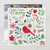 Vrolijke Feestdagen - Prettig Feestdagenkaart (Voorkant / Achterkant)