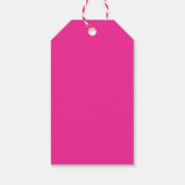 Vrolijke Feestdagen Script Rustic Hot Pink Christm Cadeaulabel (Achterkant)