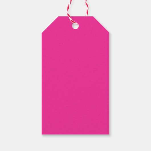 Vrolijke Feestdagen Script Rustic Hot Pink Christm Cadeaulabel (Achterkant)