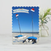 Vrolijke Feestdagen vanuit Hilton Head Island Coas Feestdagenkaart (Staand voorkant)