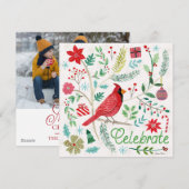 Vrolijke Feestdagen - Vier het Feestdagenkaart (Voorkant / Achterkant)