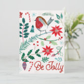 Vrolijke Feestdagen - Wees Vrolijk Feestdagenkaart (Staand voorkant)