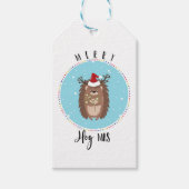 vrolijke feestelijke kerst met een grap cadeaulabel (Voorkant)