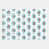 vrolijke feestelijke kerst met een grap inpakpapier vel (Voorkant 2)