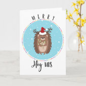 vrolijke feestelijke kerst met een grap kaart (Gele Bloem)