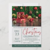 Vrolijke feestelijke kerstviering vakantie kaart (Voorkant)