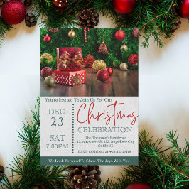 Vrolijke feestelijke kerstviering vakantie kaart