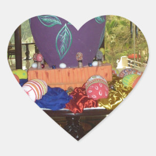 Vrolijke Feestelijke Lente Pasen Kleurrijke Eieren Hart Sticker