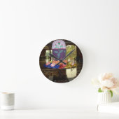 Vrolijke Feestelijke Lente Pasen Kleurrijke Eieren Ronde Klok (Huis)