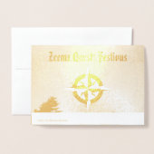 Vrolijke Festivus Quest op Real Folie Kaarten (Met envelop)