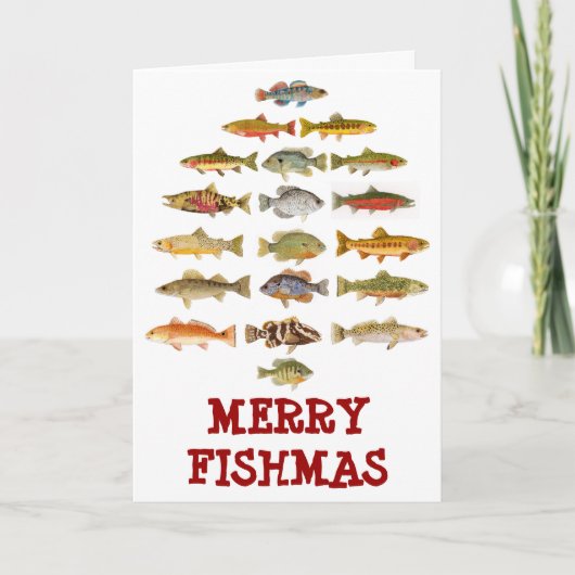 Vrolijke Fishmas Feestdagen Kaart (Voorkant)