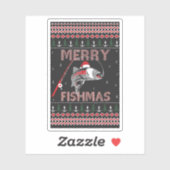 Vrolijke Fishmas voor Kerstmis Sticker (Vel)