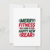 Vrolijke Fitness en Happy New Rear Fitness Kerstmi Kaart (Voorkant)
