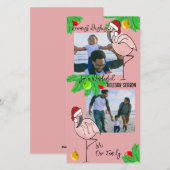 Vrolijke Flamingo's/ Foto wenskaart Feestdagenkaart (Voorkant / Achterkant)