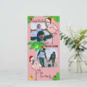Vrolijke Flamingo's/ Foto wenskaart Feestdagenkaart (Staand voorkant)