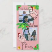 Vrolijke Flamingo's/ Foto wenskaart Feestdagenkaart (Voorkant)