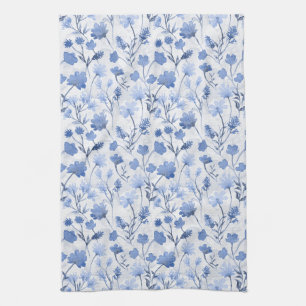 Vrolijke Flora Keukendoek - Indigo Theedoek