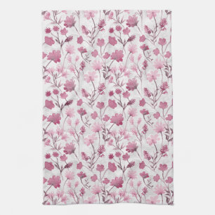 Vrolijke Flora Keukendoek - Roos Theedoek