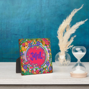 Vrolijke  Floral Whimsical Inspiration Ezel Fotoplaat