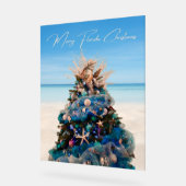 Vrolijke Florida Kerst Tropical Beach HolidayTree Acryl Bord (Hoek)