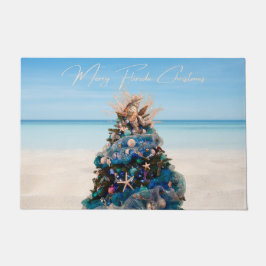 Vrolijke Florida Kerst Tropical Beach HolidayTree Deurmat