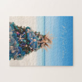 Vrolijke Florida Kerst Tropical Beach HolidayTree Legpuzzel (Horizontaal)