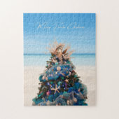 Vrolijke Florida Kerst Tropical Beach HolidayTree Legpuzzel (Verticaal)