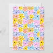 Vrolijke Flower Fiesta Verjaardag Kaart (Achterkant)