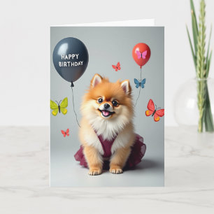 Vrolijke Fluffy Hond Kaart