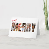 Vrolijke foto collage kerst feestdagen kaart (Voorkant)
