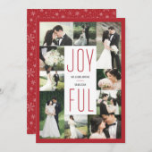 Vrolijke Foto Collage Pas getrouwd Vakantie Kaart (Voorkant / Achterkant)