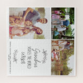 Vrolijke foto-collage van grootouders voor oma legpuzzel (Horizontaal)